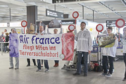 24.04.2013, Flughafen Zürich: AG STG - Aktion: Air France